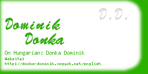 dominik donka business card